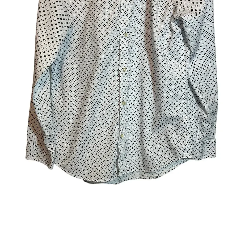 Banana Republic Mens Slim‎ Fit Shirt L Geometric Button Up Preppy Office Travel